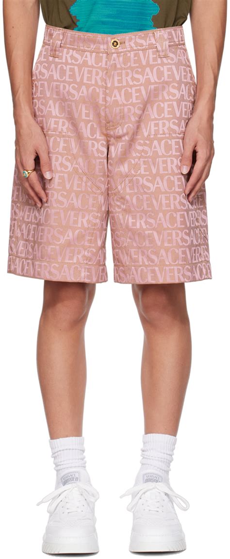 pink versace shorts